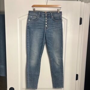7 For All Mankind Sky Blue High Rise Jeans